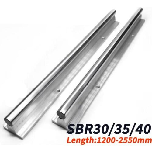 1/2pcs Linear Guide Rail SBR35 1200-2550mm Fully Supported Linear Rail Shaft Rod For CNC Parts