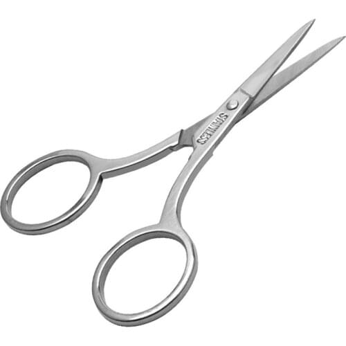 1 Pcs Durable Stainless Steel Eyebrow Scissors Makeup Tool Eyebrow Trimmer Hair Eyelash Scissors Makeup Scissors