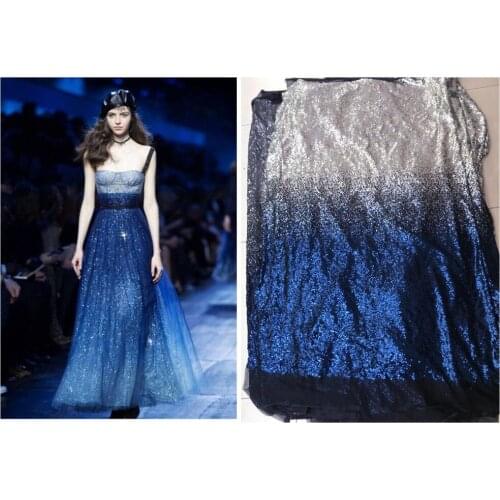 100*130cm Gradient Sequins Fabric Sparkly Fabric for Dresses Fahion Clothing