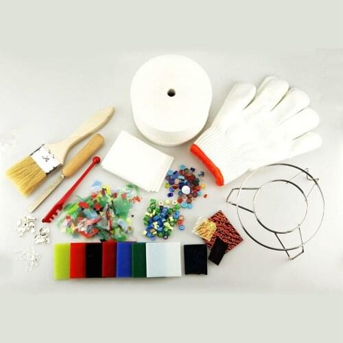 15pcs/Set Professional Extra Large Microwave Kiln Kit Tool Set Stained Glass Fusing Supplies For DIY Jewelry Glass Fusing