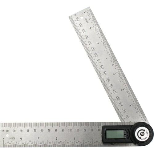 200mm Woodworking Angle Ruler Goniometer Angle Finder Gauge Meter Protractor Electronic Digital 360-Degree 2 in 1 Multifunction