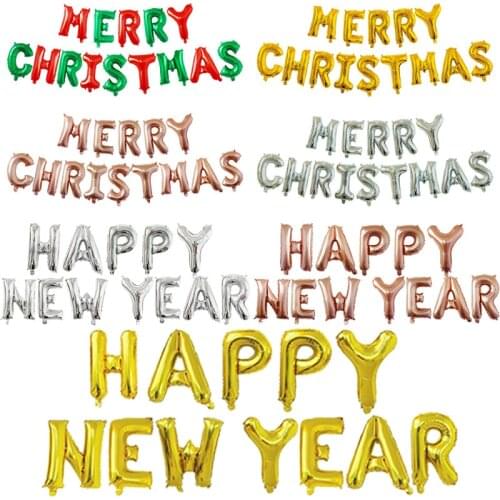 2020 Merry Christmas Balloons Happy New Year Christmas Balloons Party Decoration Balloons 16inch