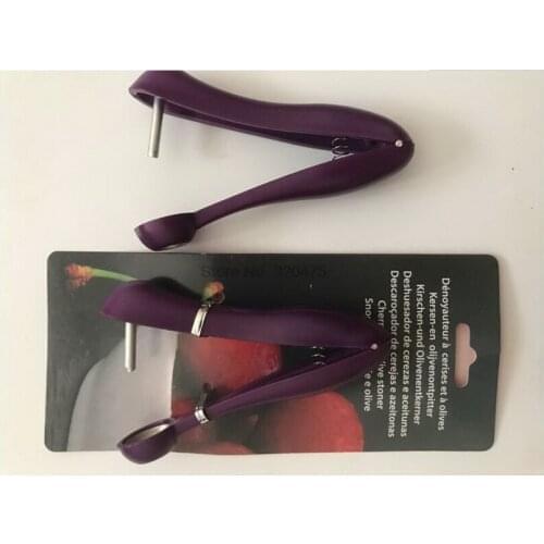 DHL 500pcs practical Handheld Cherry Pitter Olive Pitter Plastic Fruit Core Seed Corer Remover Kitchen Fruit Gadgets Tool