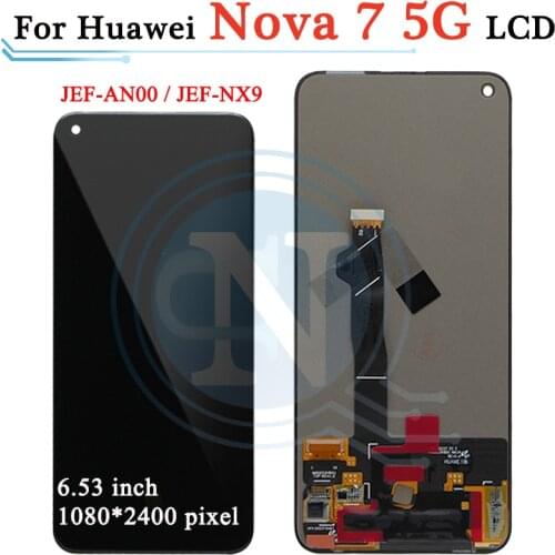 6.53" Original For Honor 30 BMH-AN10 LCD Display Screen+Touch Panel Digitizer Assembly For Huawei Nova 7 JEF-AN00