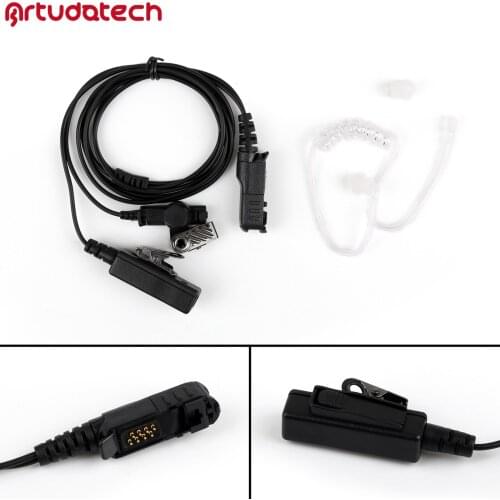 Artudatech 1Pcs Covert Acoustic Air Tube Headset For Motorola XIR P6620 P6600 E8608 Walkie Talkie