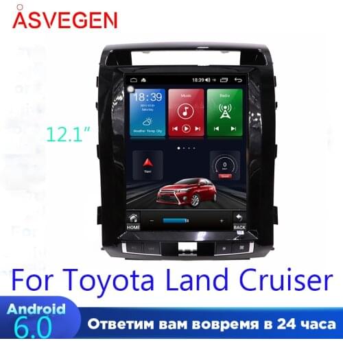 Android 6.0 12.1 Inch Car Player ForToyota Land Cruiser Vertical Tesla IPS Screen Car DVD GPS Navigation Radio Ram 2G Rom 32G