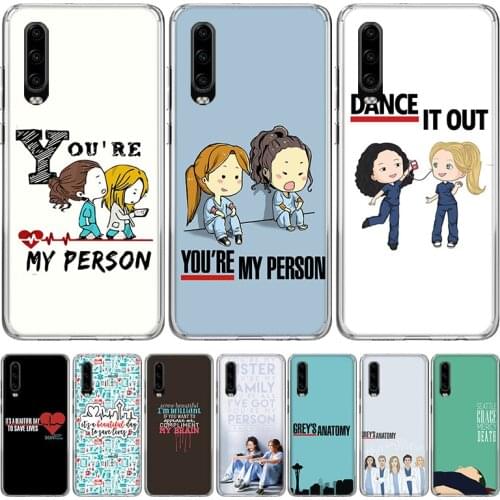 Greys Anatomy Phone Case for Huawei P40 P30 P20 Mate 30 20 10 Pro P10 Lite P Smart Z + 2019 Gift Coque Cover Capa