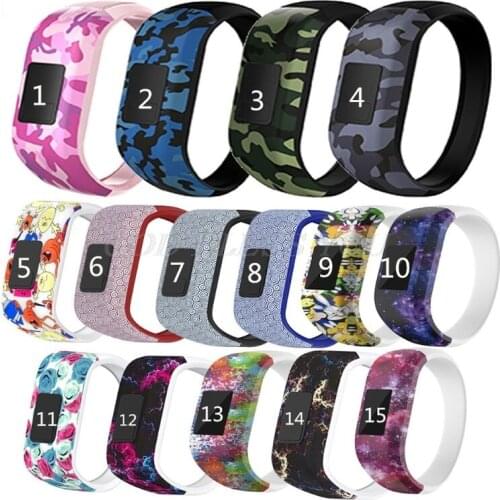 Colorful Wristband Silicone No Buckle Watch Band Strap Watchband Sports Replacement for Garmin Vivofit JR/Vivofit JR2/Vivofit 3