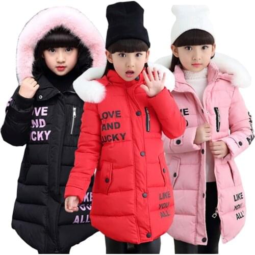 Girl Winter Cotton-Padded Jacket For Kids Children Fashion Outerwear Boys Coat Warm Down Jacket Clothing For Children 4-10 Years