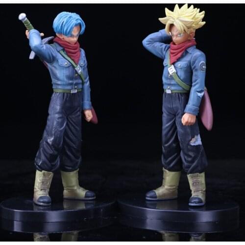 Dragon Ball Action Figure Super Saiyan Goku Trunks Blue Yellow Hair Ultra Warrior Anime Figurine Decoration Doll Model Gifts