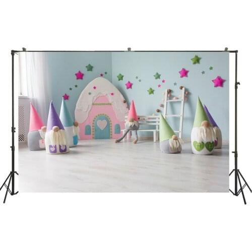 Newborn Kids Baby Photography Backdrop Large Gnomes Decorations In childrens Bedroom Background Portrait Photo Studio Props
