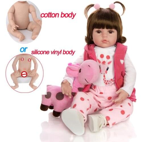 Girls Toy all vinyl body or cotton body silicone reborn toy children popular hot selling reborn toddler baby dolls bebe gift