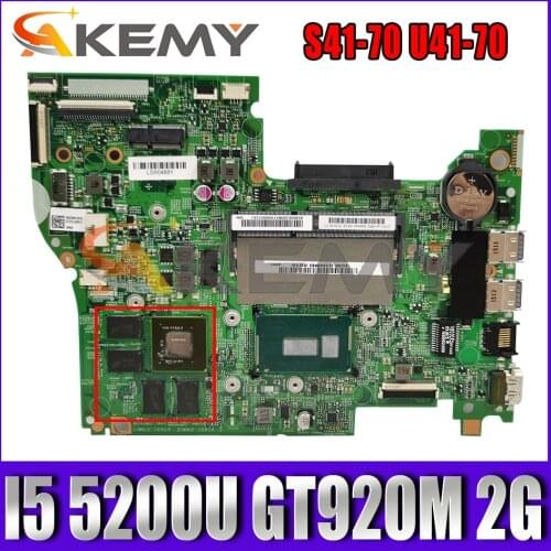 Akemy For Lenovo s41-70 u41-70 PC Motherboard I5 5200U GT920M 2G Graphics Quality Assurance 100% Test OK
