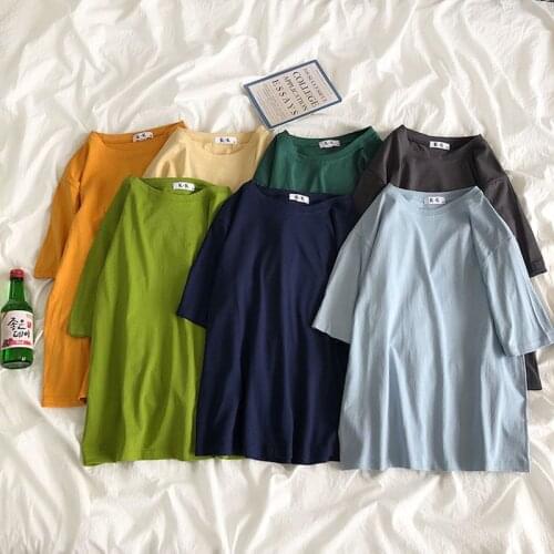 Женские однотонные футболки MCAO China At AliExpress