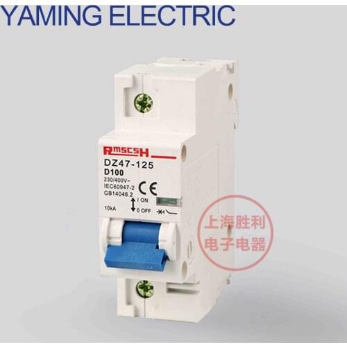 P269 DZ47 D type C45 Mini Circuit breaker Air switch MCB 1P 80A/100A/125A Miniature 230V AC Single pole ON-OFF