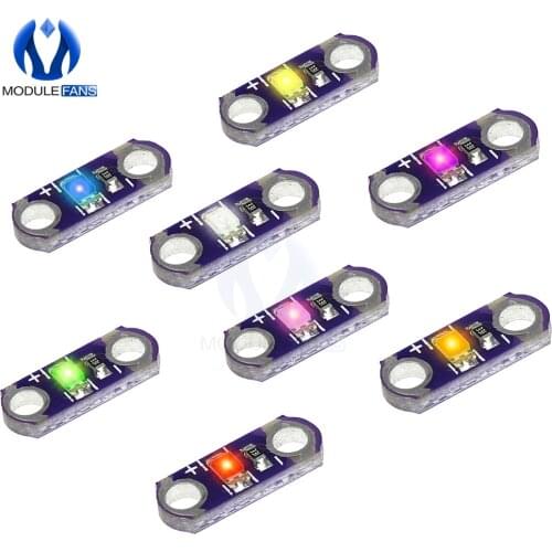 10pcs Mini LilyPad LED SMD LED Equipment Light Module For Arduino Blue/Red/Pink/Yellow/Green/White/Orange/Purple Board 40MA