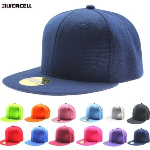 Fashion Adjustable Men Women Baseball Cap Solid Hip-Hop Snapback Flat Hat Casual Visor