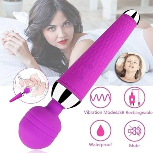 Powerful Clitoris Dildo Vibrator 10 Patterns Vibration Erotic Sex Toys for Women Magic Wand Massager G-Spot Female Masturbator