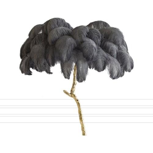 Nordic Ostrich Feather LED Floor Lamp Lighting for Living Room Bedroom StandLight Modern Interior Decor Floor Light Stand Lamp