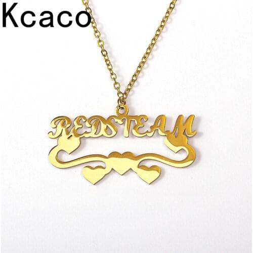 Personalized Custom Name Necklaces For Women With Heart Ribbon Gold Silver Color Stainless Steel Chain Pendant Necklace Jewelry