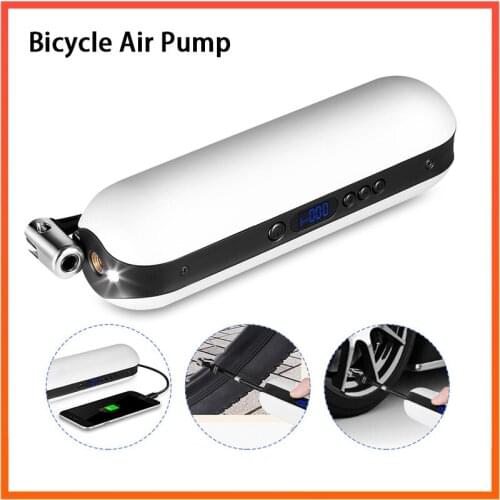 150PSI Rechargeable Air Pump Inflator Portable Bicycle Electric Inflator Cycle Air Pressure Pump MTB Road Bike Car Bike Pump