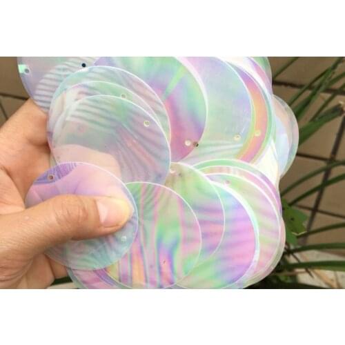 Sewing supplies DIY large sequins Earrings 50mm round edge hole white sequins large hanging slice fish scale