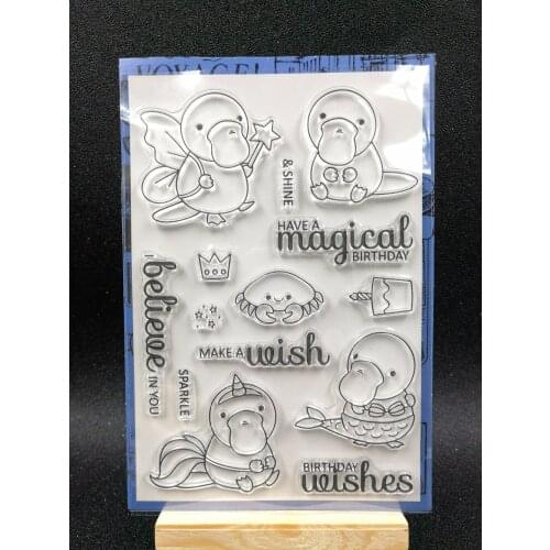 Cartoon platypus Transparent Clear Silicone Stamp/Seal for DIY scrapbooking/photo album Decorative clear stamp sheets A1184