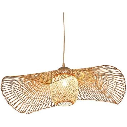 Modern Bamboo LED Pendant Lights Asia Wood Pendant Lamp Living Room Diningroom Hotel Restaurant Kitchen Indoor Deco Hanging Lamp