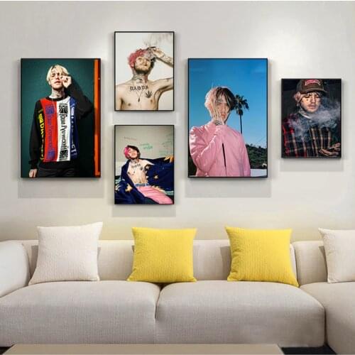 Modern Canvas For Living Room Home Decoration Wall Art Modular Hd Printed Pictures Nordic Style Rapper Lil Peep Painting