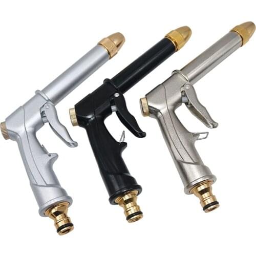 High Pressure Water Spray Gun Metal Brass Nozzle Garden Hose Pipe Lawn Car Wash Gun Washer Water Jet Garden House Cleaning Tool