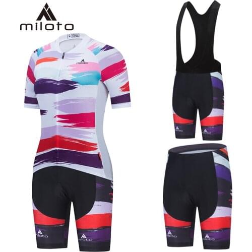 MILOTO Women Summer Bike Clothes MTB Ropa Ciclismo Bicycle Uniforme Maillot Breathable Quick Dry Road Mountain Cycling Sportwear