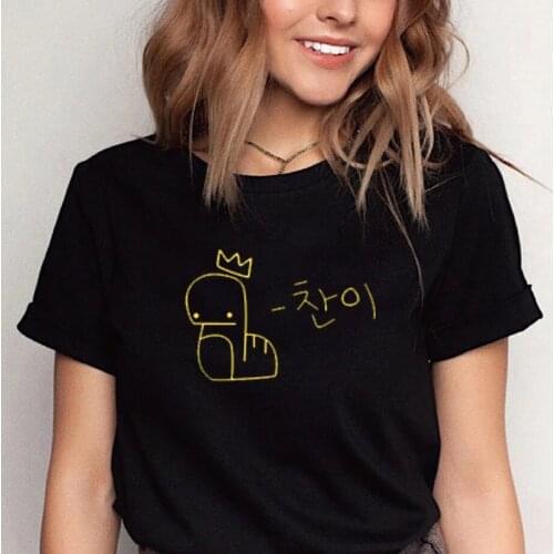 Woman Tshirts Harajuku Bang Chan Tee Hot Sale Koren Style Kpop Stray Kids Printed Girl Clothing Cotton O-neck Camisetas Mujer