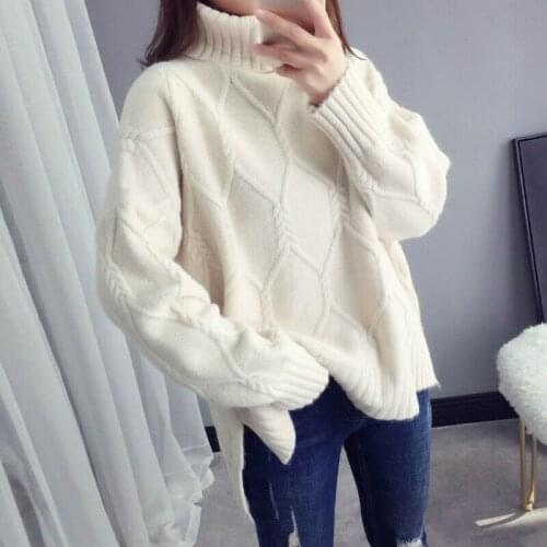 Women Turtleneck Swinter Womens Thick Turtleneck Loose Pullover Sweater Female Casual Knitwear Sweaters Pullover Tops