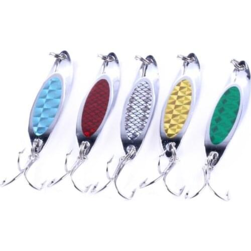 1pcs/lot 21g Rotating Metal Spinner Spoon Fishing Lure Hard Baits For Trout Pike Squid Fishing Bass Swing Machine fishing tackle