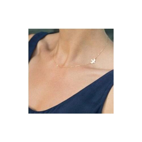 1pcs Simple Gold Colour Birds Necklace Clavicle Chains Charm Womens Fashion Jewelry Maxi Necklace Clothing Jewelry Accessories