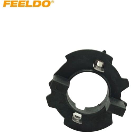 FEELDO 2Pcs Car Bulbs Socket Conversion Adapter For Volkswagen Golf5/GIT/Rabbit/MK5 H7 HID Bulb Adapter Holder(Type A) #AM1390