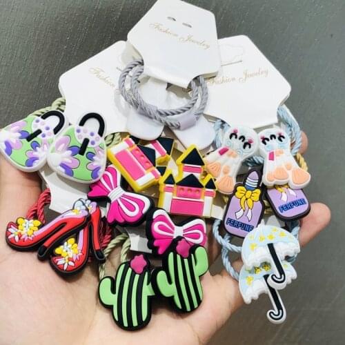 2Pcs/set Bow Cute Hair Accessories Children Rubber Bands Scrunchies Elastic Hair Bands Girls Headwear Decorations Ties