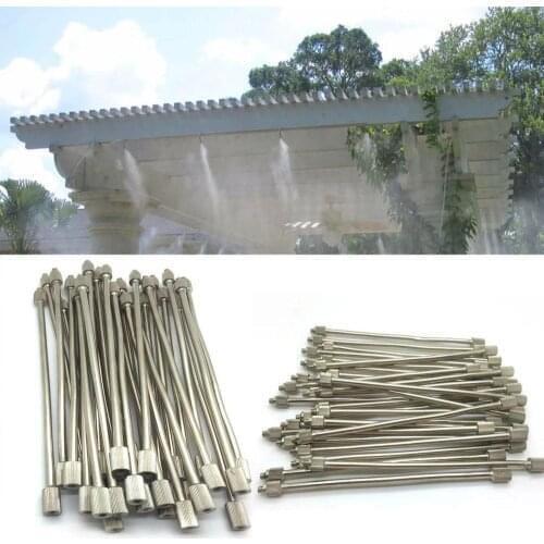 20pcs 10cm Copper 3/16 Inch Thread Mist Nozzles Extension Rod Fog Atomization Sprayer Flexible Extension Pole