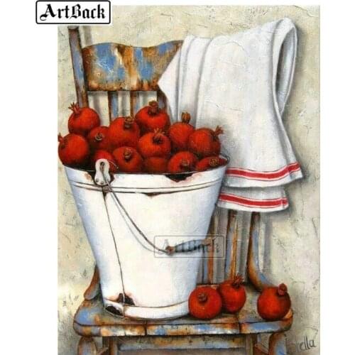 Sale Full Square Drill 5d Diy Diamond Painting Pomegranate Iron Diamond Embroidery 3d Diamond Mosaic Sewing Art Gift ARD391