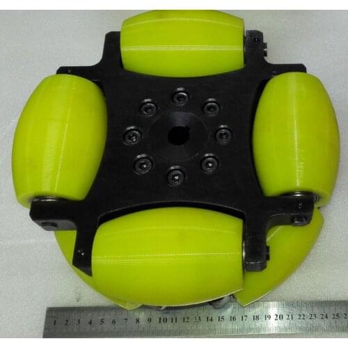 254MM ALUMINUM OMNI WHEEL WITH PU ROLLER(500KG LOAD CAPACITY)NW254A