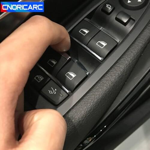 Car Styling Door Armrest Buttons Decoration Frame Cover Stickers For BMW F30 F32 F20 F21 F10 F34 F01 Chrome Interior Accessories