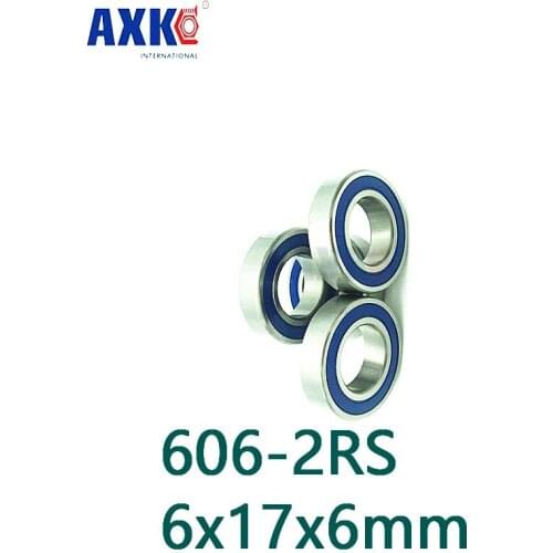 Axk Free Shipping 606-2rs 606 Hybrid Ceramic Deep Groove Ball Bearing 6x17x6mm