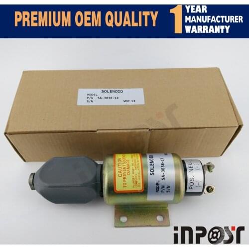 FREE SHIPPING! STOP SOLENOID SA-3838-12, 2003-12E7U1B1S2A 12V FOR EXCAVATOR