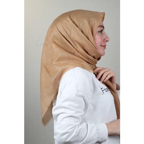 BONJELA SHİNE FLAT SILVERY LINEN SCARF-DESEN-02-AVAILABLE in