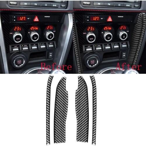 For Subaru BRZ for Toyota 86 2016-2020 Center Console Panel Decoration Cover Sticker Decal Automotive Accessories Carbon Fiber