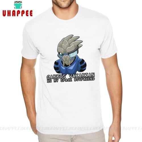 Short Sleeves O-Neck Cotton Garrus Is My Space Boyfriend Mass Effect Krogan TeeShirts Wholesale Mans S Tee-Shirt