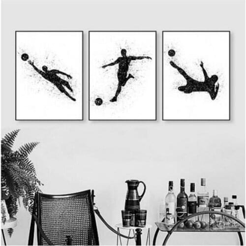 Football canvas painting wall art posters living room Home Decor Art Decor HD quality Nursery Kids Room Frame