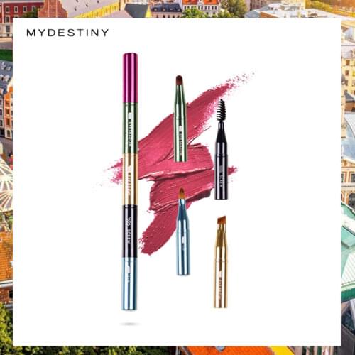 Multifunctional 4-in-1 Cosmetic Brush Travel Makeup Eyeshadow Eyebrow Brush Lip Lipstick Brush Pro Concealer Brush Portable