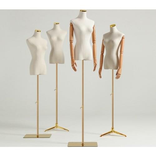 Model Female Body Mannequin Womens Show Window Dressmaking Half Dummy Model Rack