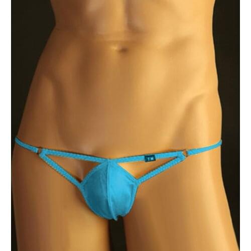 Mens G-String Bulge Pouch Thong Air Light Sport Mesh Nylon Jockstrap Silky Thin Underwear Men Briefs Frivolous Bulge Pouch A50